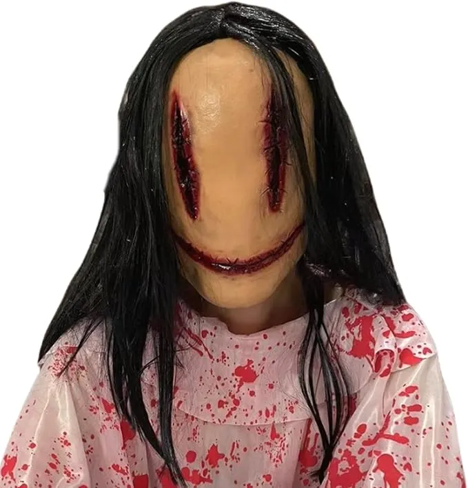 Máscara de Demonio para Halloween - Máscara siniestra con banda elástica